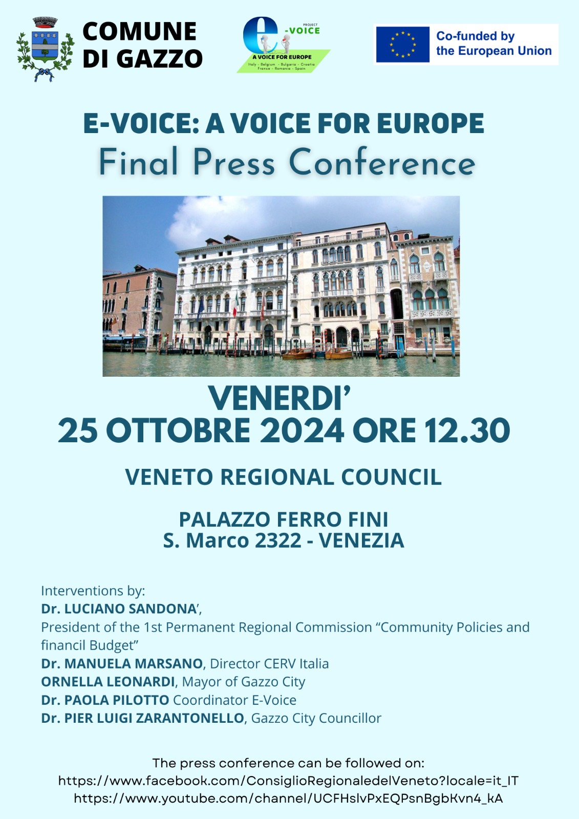 Conferenza stampa Regione Veneto